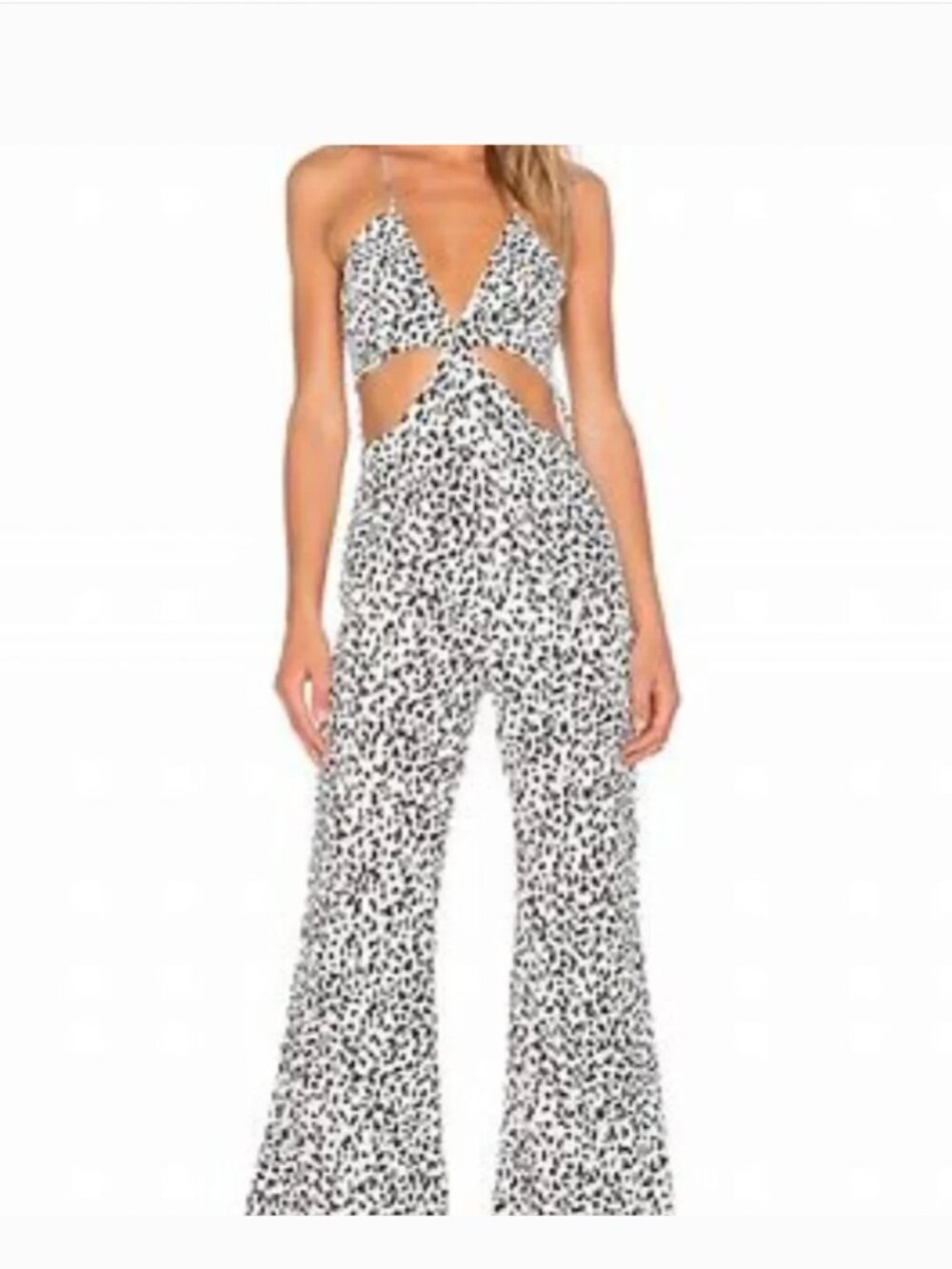 Line & Dot Disco Jumpsuit Cookie Cream - Multiple Sizes! NWT